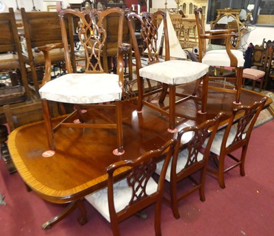 Lot 740 - A Regency style mahogany and satinwood cross...