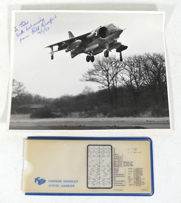 Lot 30 - A black and white photograph of a Harrier,...