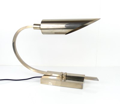 Lot 349 - Maison Charles - a 1960s chromed metal desk...