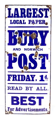Lot 353 - An enamel on metal advertising sign titled...