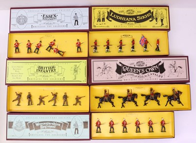 Lot 396 - Britains group of five modern release regiment...