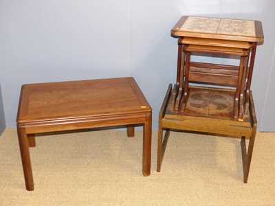 Lot 641 - 1970s teak occasional furniture, to include;...