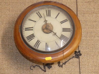 Lot 669 - A Victorian mahogany Postmans alarm clock, w.32cm