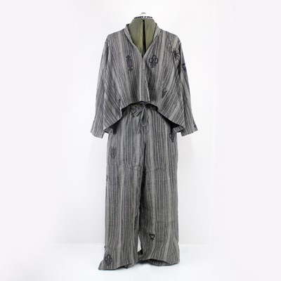 Lot 323 - HaaT by Issey Miyake, a two-piece embroidered...