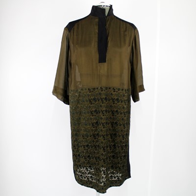 Lot 306 - Dries Van Noten - Embroidered silk tunic dress...