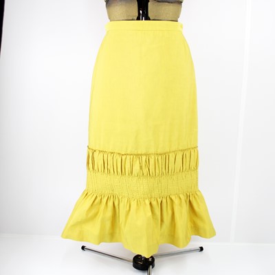 Lot 304 - Dries Van Noten - Chartreuse Ruffled Skirt...