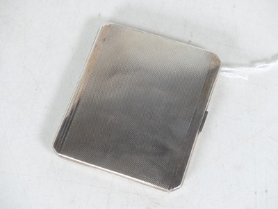 Lot 386 - A George VI silver cigarette case, having...