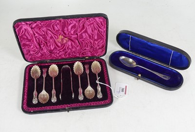 Lot 380 - A cased set of six Mappin & Webb silver...