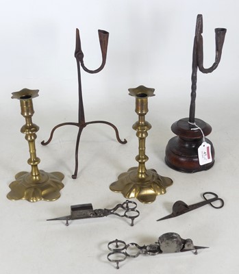 Lot 47 - An 18th century wrought iron spiral turned...