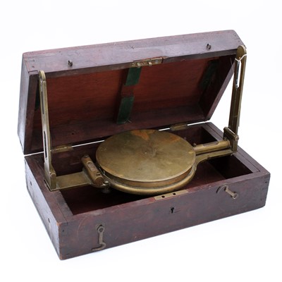 Lot 27 - A 19th century brass surveyor's compass by...