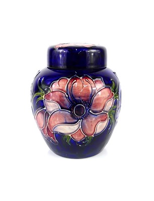 Lot 175 - A Moorcroft Anemone pattern pottery ginger jar...