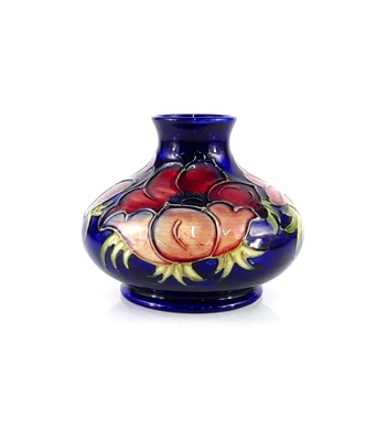 Lot 190 - A Moorcroft Anemone pattern pottery squat vase,...