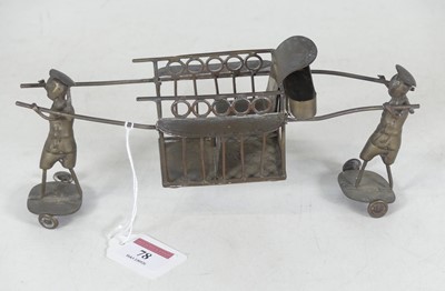 Lot 78 - A Chinese metal model of a sedan chair, length...