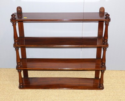 Lot 646 - A Victorian mahogany four-tier hanging wall...