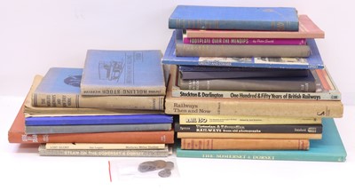 Lot 425 - One tray containing various railway-related...