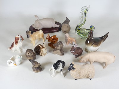 Lot 63 - A collection of figures, to include Losmonosov,...