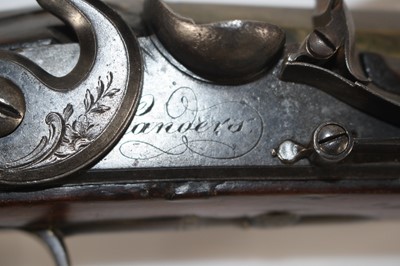 Lot 213 - Sanders of London, a George III flintlock...