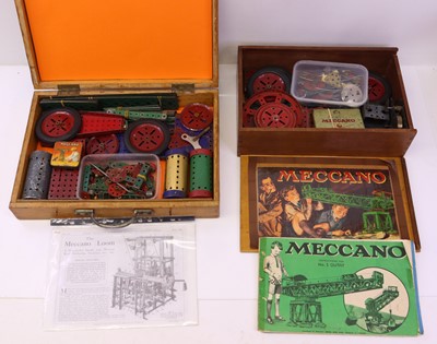 Lot 420 - Collection of playworn pre-war Meccano, to...