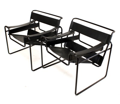 Lot 391 - After Marcel Breuer - a pair of 'Wassily'...