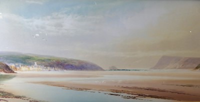 Lot 516 - John Shapland (1865-1929) - A Devon beach at...