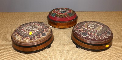 Lot 677 - A pair of Victorian walnut and ebonised...