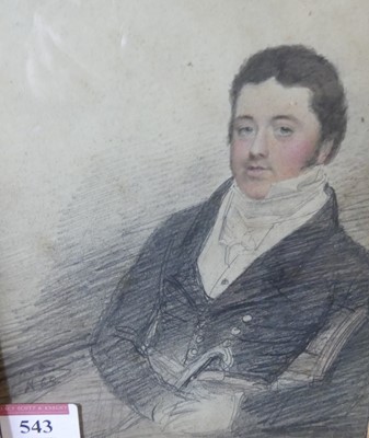 Lot 543 - Mid-19th century school - Half-length portrait...