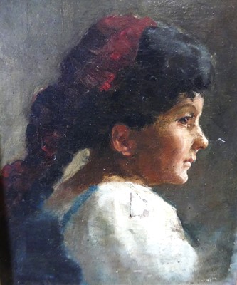 Lot 548 - M. Newton - Profile portrait of Maria Gionetti...