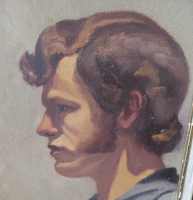 Lot 557 - Neil Tyler (b.1945) - Profile portrait of a...