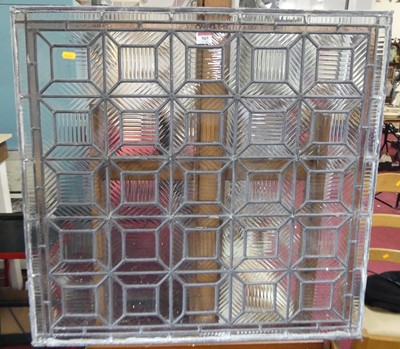 Lot 585 - An unframed lead light, 72 x 75cm