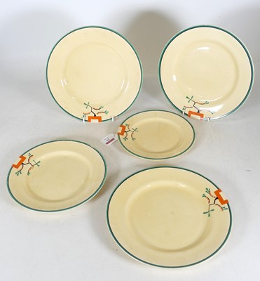 Lot 19 - A group of five Clarice Cliff 'Ravel' pattern...