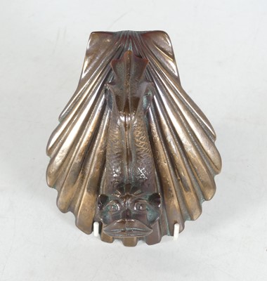 Lot 42 - A reproduction cast brass door knocker, in the...
