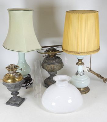 Lot 58 - A collection of lamps, to include an early...