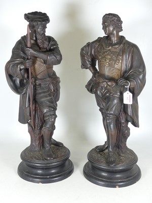 Lot 62 - A painted terracotta figure of a soldier,...