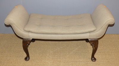Lot 717 - An upholstered window seat, w.110cm
