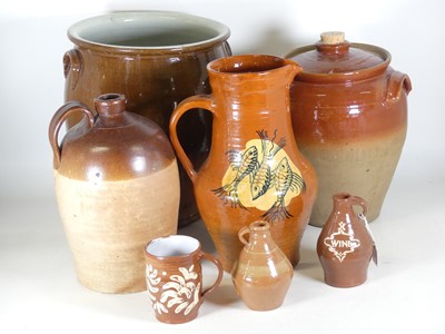 Lot 74 - A collection of salt glazed ceramics, to...