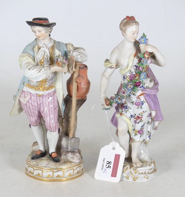 Lot 85 - A late 19th century Meissen porcelain figure...