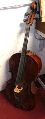 Lot 600 - An acoustic cello with canvas holdall