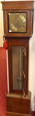 Lot 634 - A small circa 1800 provincial oak long case...