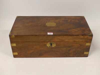 Lot 642 - A mid-19th century figured walnut and brass...