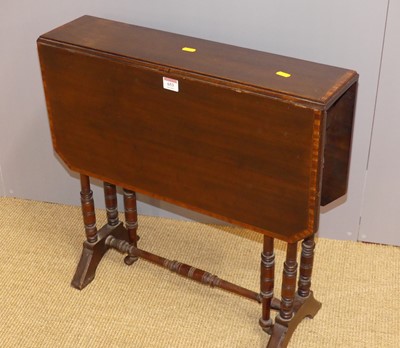 Lot 653 - An Edwardian mahogany and satinwood cross...
