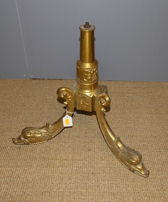 Lot 662 - A French gilt metal pedestal table base,...