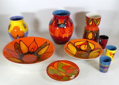 Lot 148 - A collection of Poole Pottery Delphis wares,...