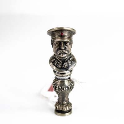 Lot 339 - A Russian silver seal depicting bust of Joseph...