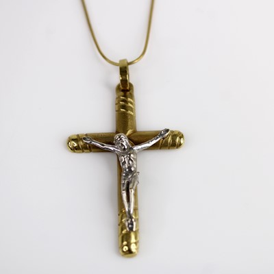 Lot 334 - A Middle Eastern yellow and white metal...