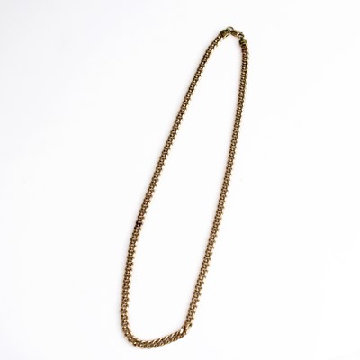 Lot 338 - A gilt metal curblink neck chain with 9ct gold...