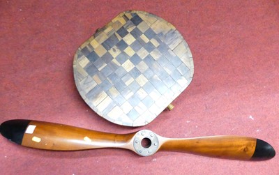 Lot 180 - A reproduction wooden propeller, w.99cm,...