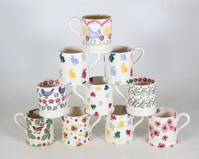 Lot 197 - A collection of Emma Bridgewater mugs,...