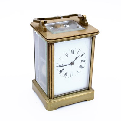 Lot 226 - A late 19th century French lacquered brass...