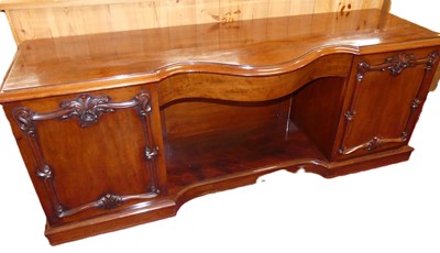 Lot 723 - A mid-Victorian mahogany serpentine front...