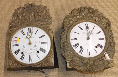 Lot 724 - Two 19th century French vineyard clocks, each...